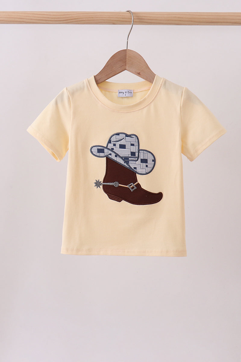 Khak Boot Applique Top