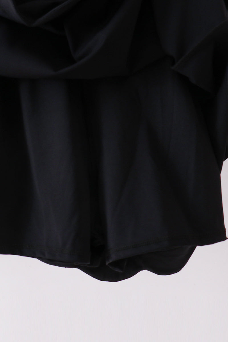 Black Scalloped Active  Mom&me Dress