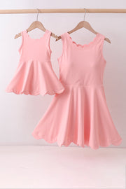 Pink Scalloped Active Mom&me Dress