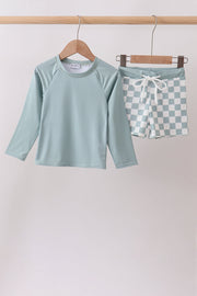 Sage Checker Upf Rashguard Set