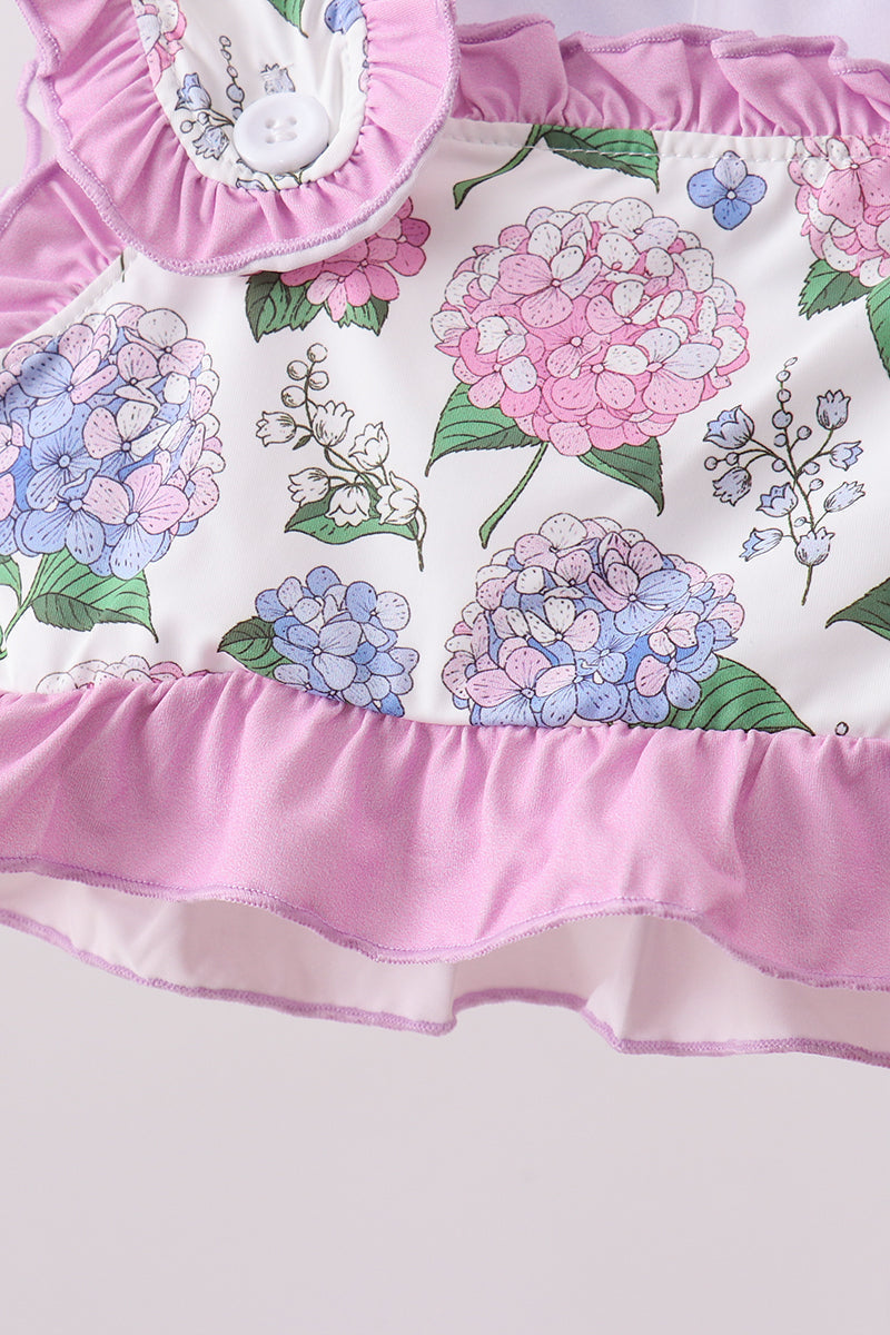 Purple Hydrangea Upf Swim Set