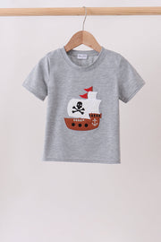 Gray Ship Applique Top