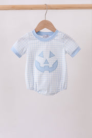 Blue Jack-o-lantern  Applique Bubble