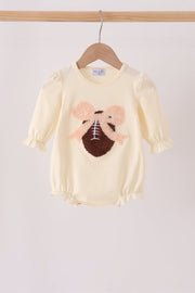 Cream Football French Knot Bubble