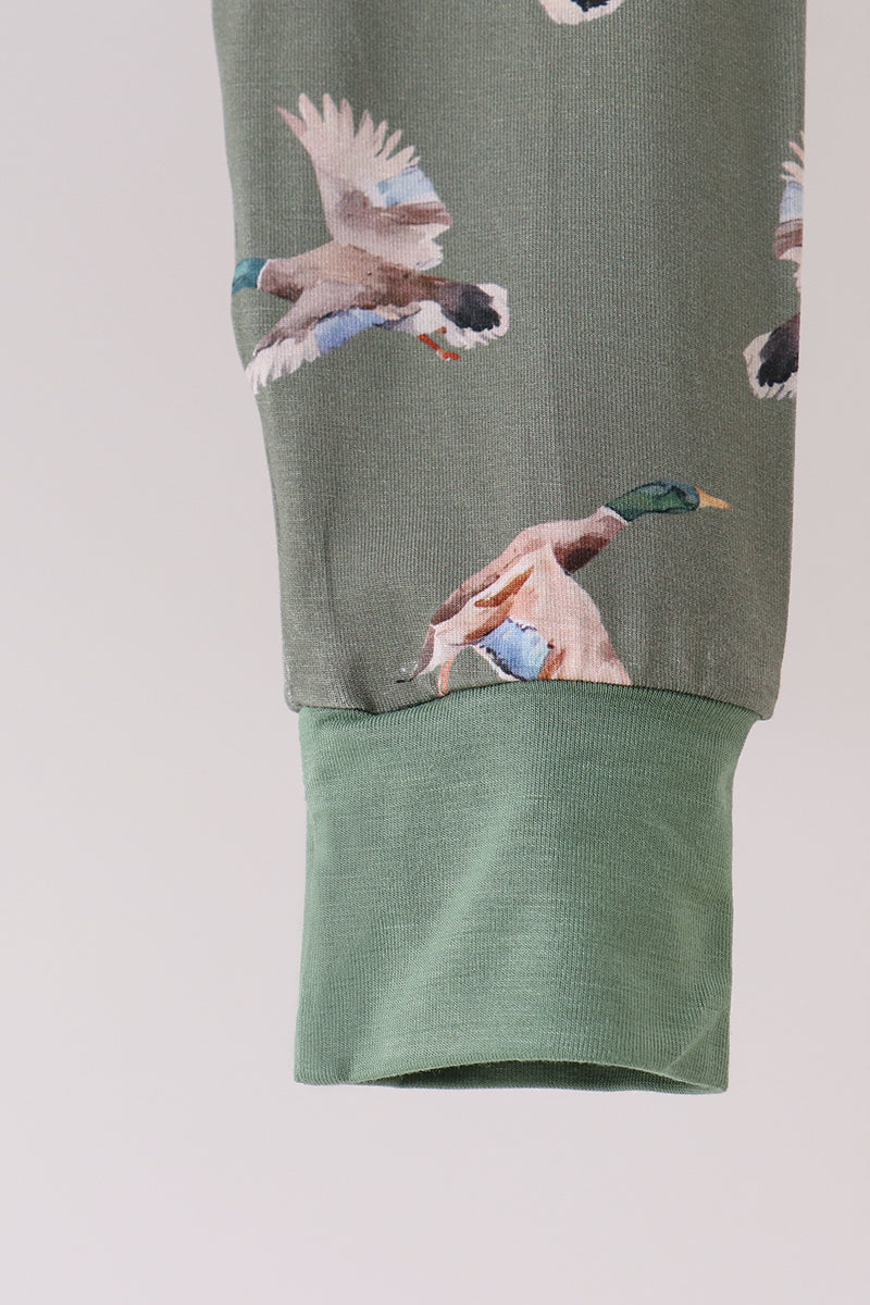Green Mallard Bamboo Pants Set