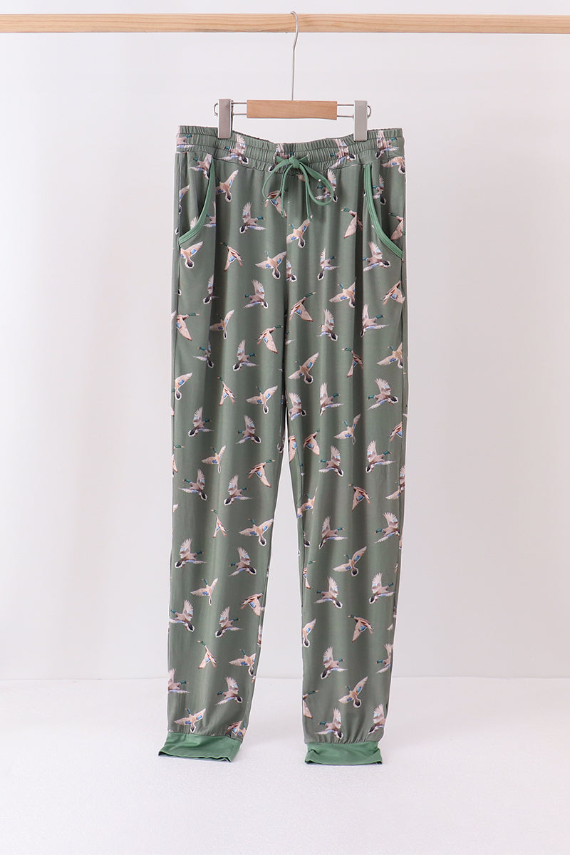 Green Mallard Bamboo Dad Pants