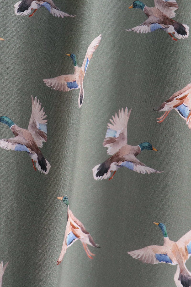 Green Mallard Bamboo Dad Pants