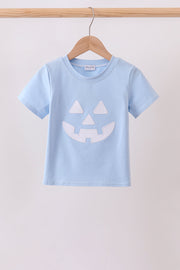 Blue Jack-o-lantern  Applique Top