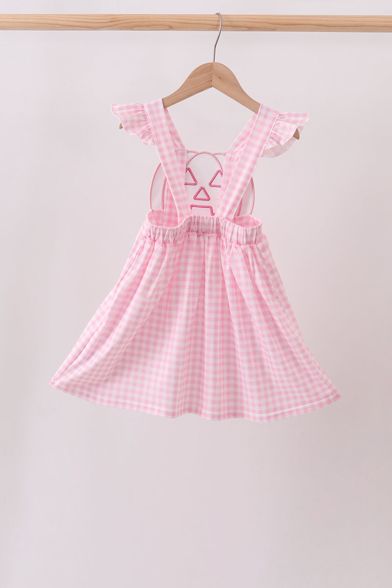 Pink Jack-o-lantern  Applique Ruffle Dress