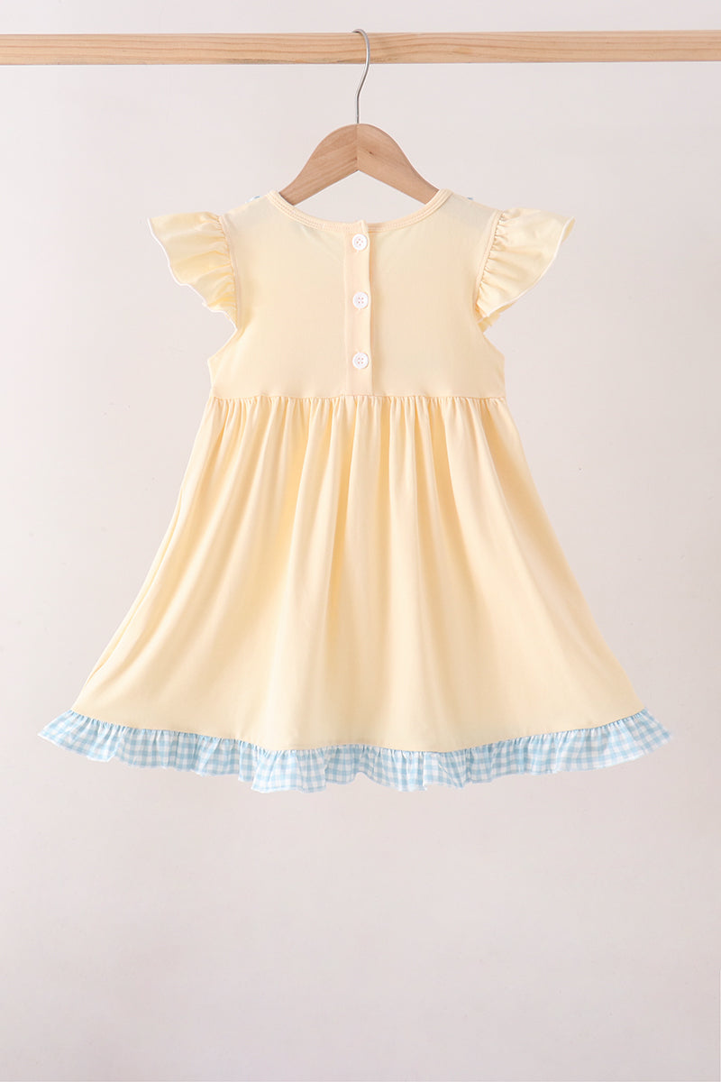 Hallo Fall Y'all Pumpkin Ruffle Dress