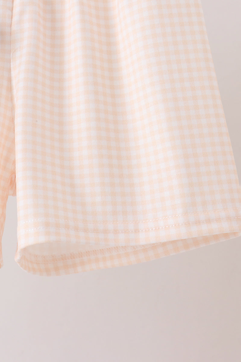 Blue Hallo Fall Y'all Pumpkin Shorts Set