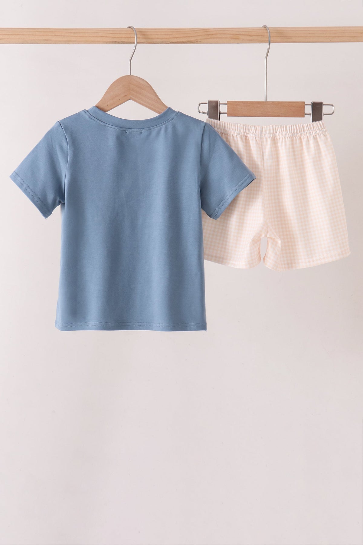 Blue Hallo Fall Y'all Pumpkin Shorts Set