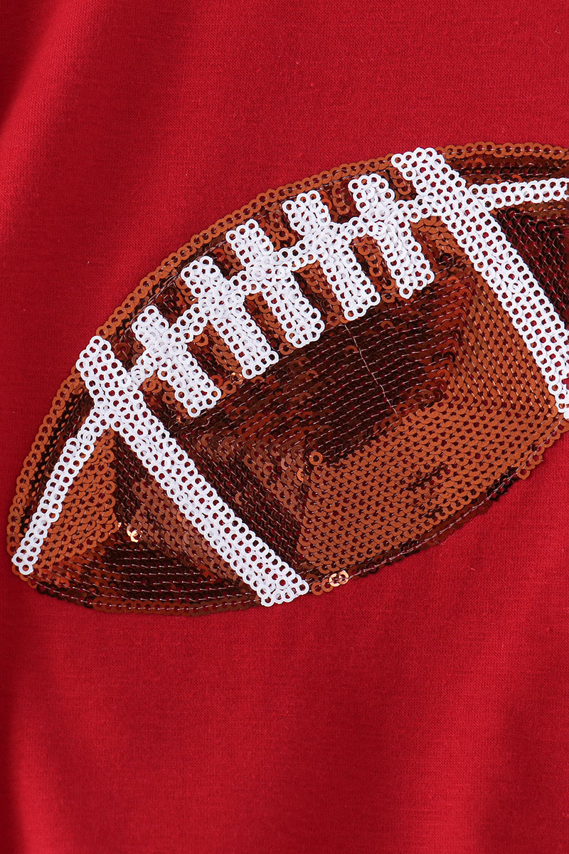 Maroon Football Sequin Bubble