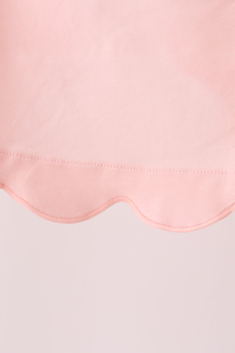 Pink Pumpkin Bow Applique Bloomer Set