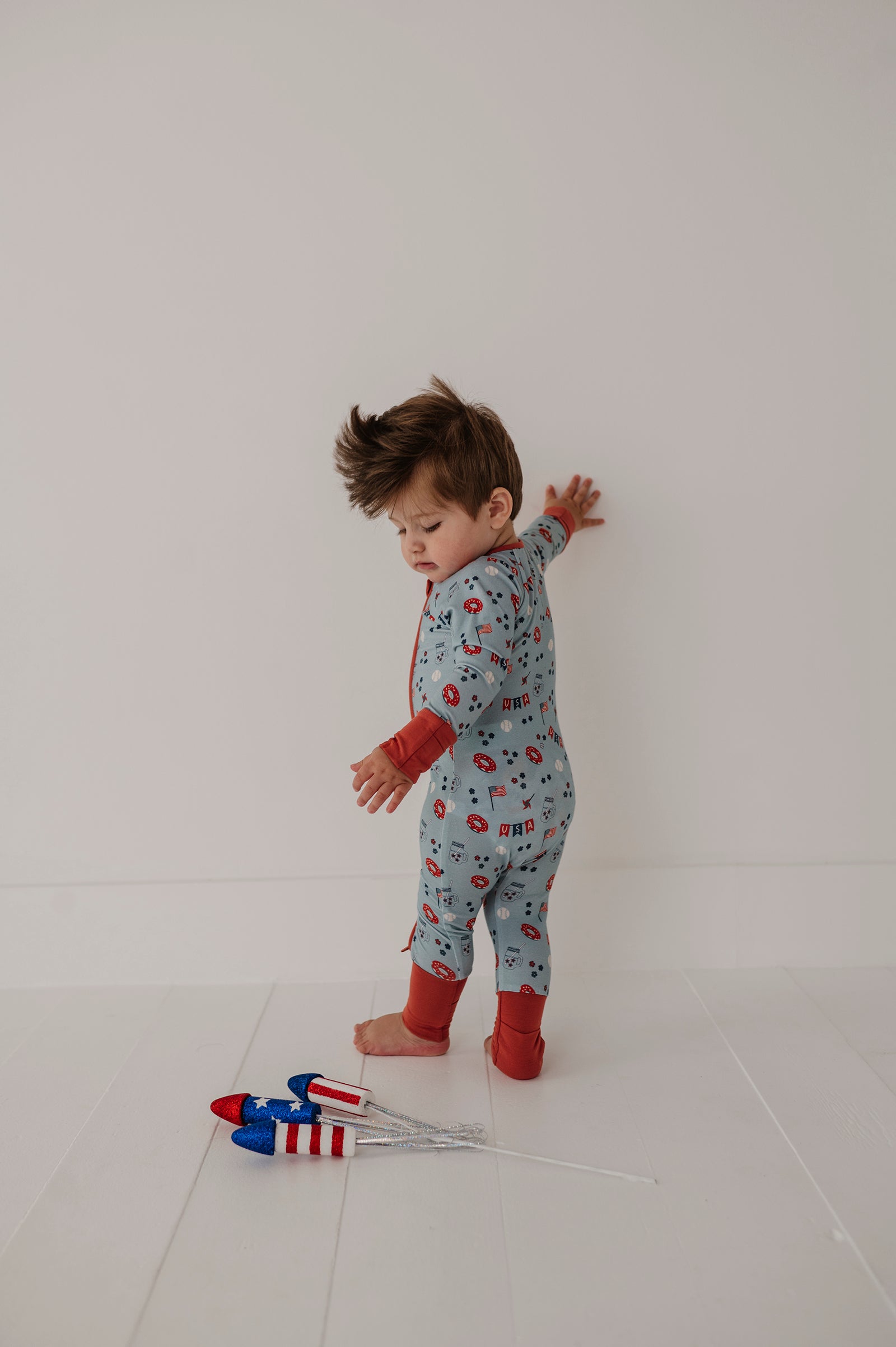 Baby Girl Long Sleeve Zip Romper In Summer Usa