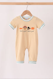 God Is Great God Is Good Embroidery Romper