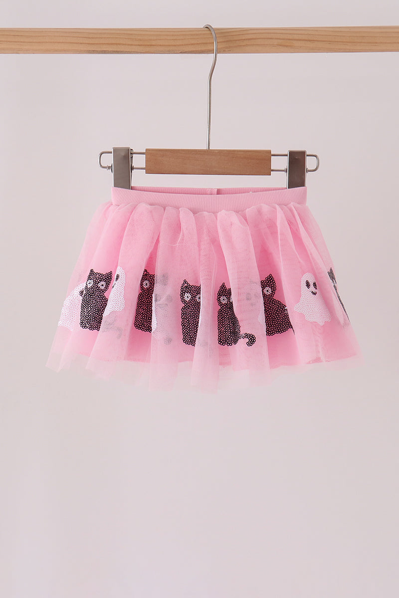 Pink Ghost Sequin Tutu Skirts