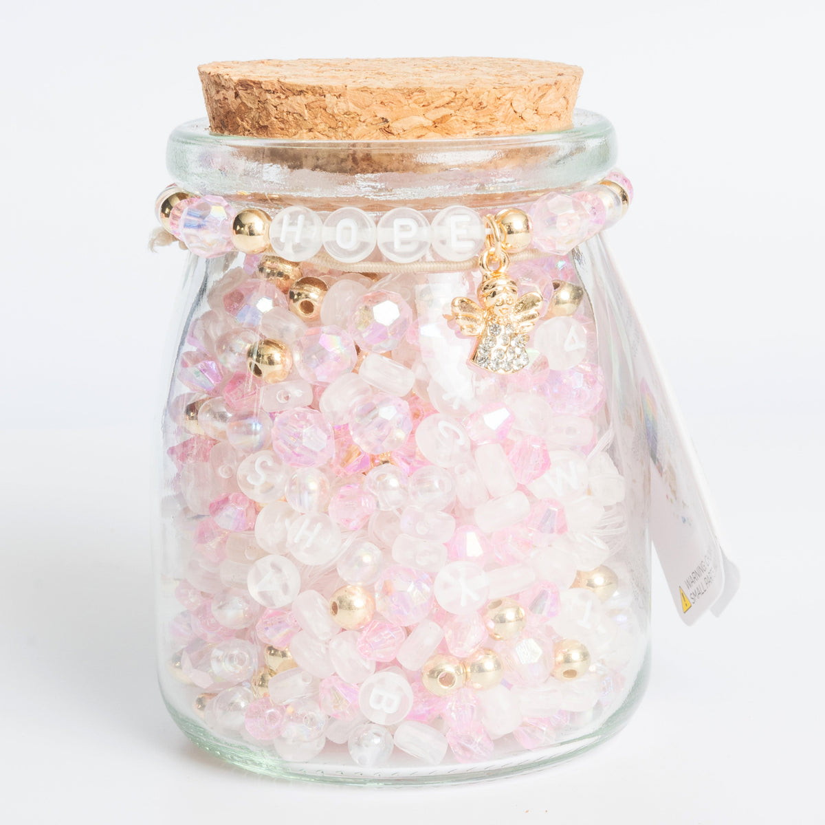Pastel Pink Angel Charm Diy Letter Bead Jar