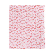 Preppy Bows & Candy Cane Velveteen Blanket