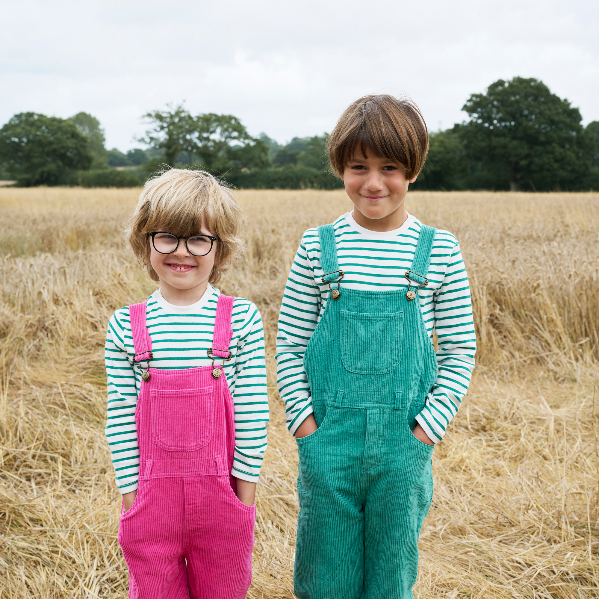 Emerald Chunky Cord Dungarees