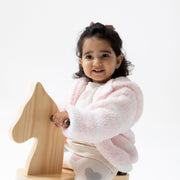 Chenille Hoodie - Pretty Pink & Ivory Stripe