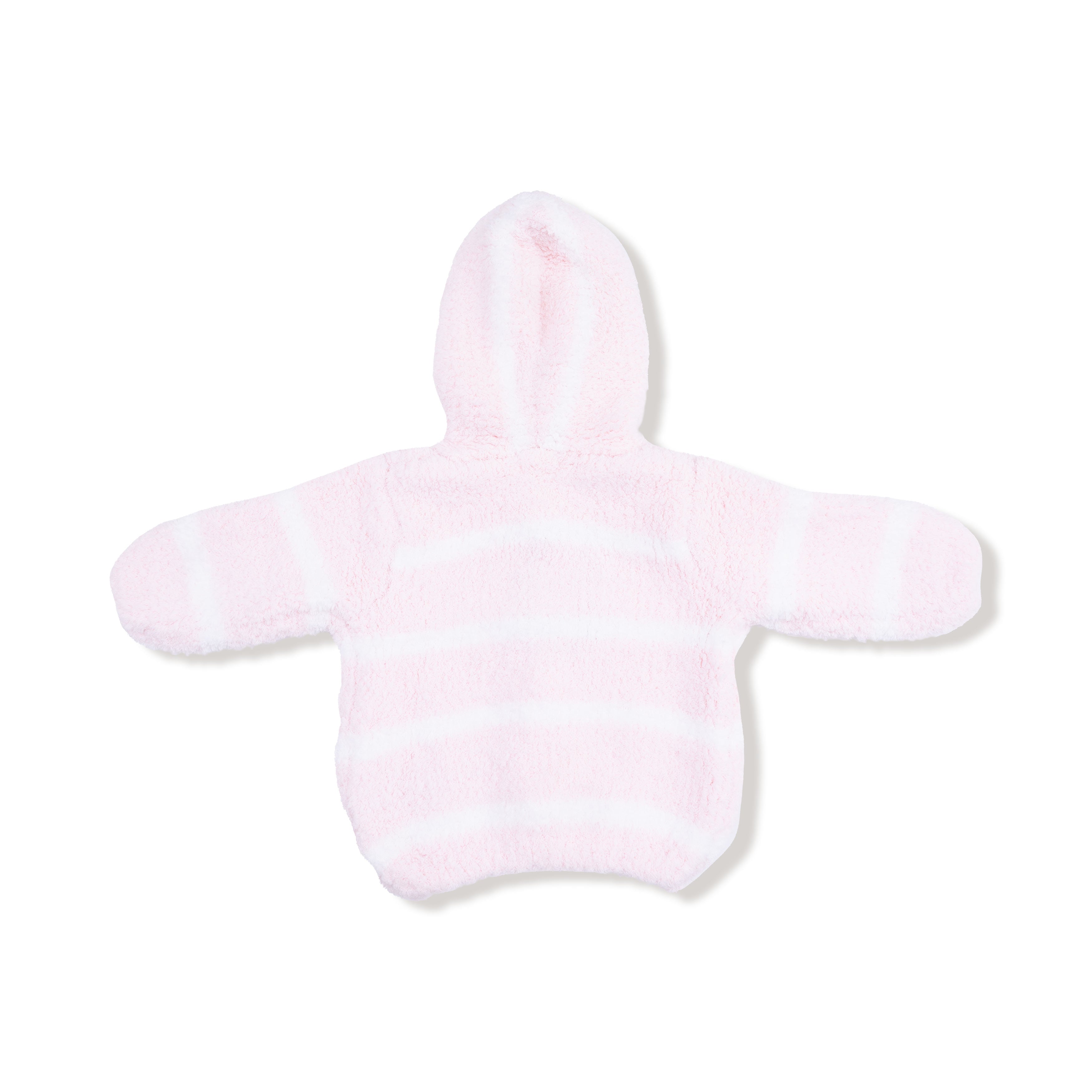 Chenille Hoodie - Pretty Pink & Ivory Stripe