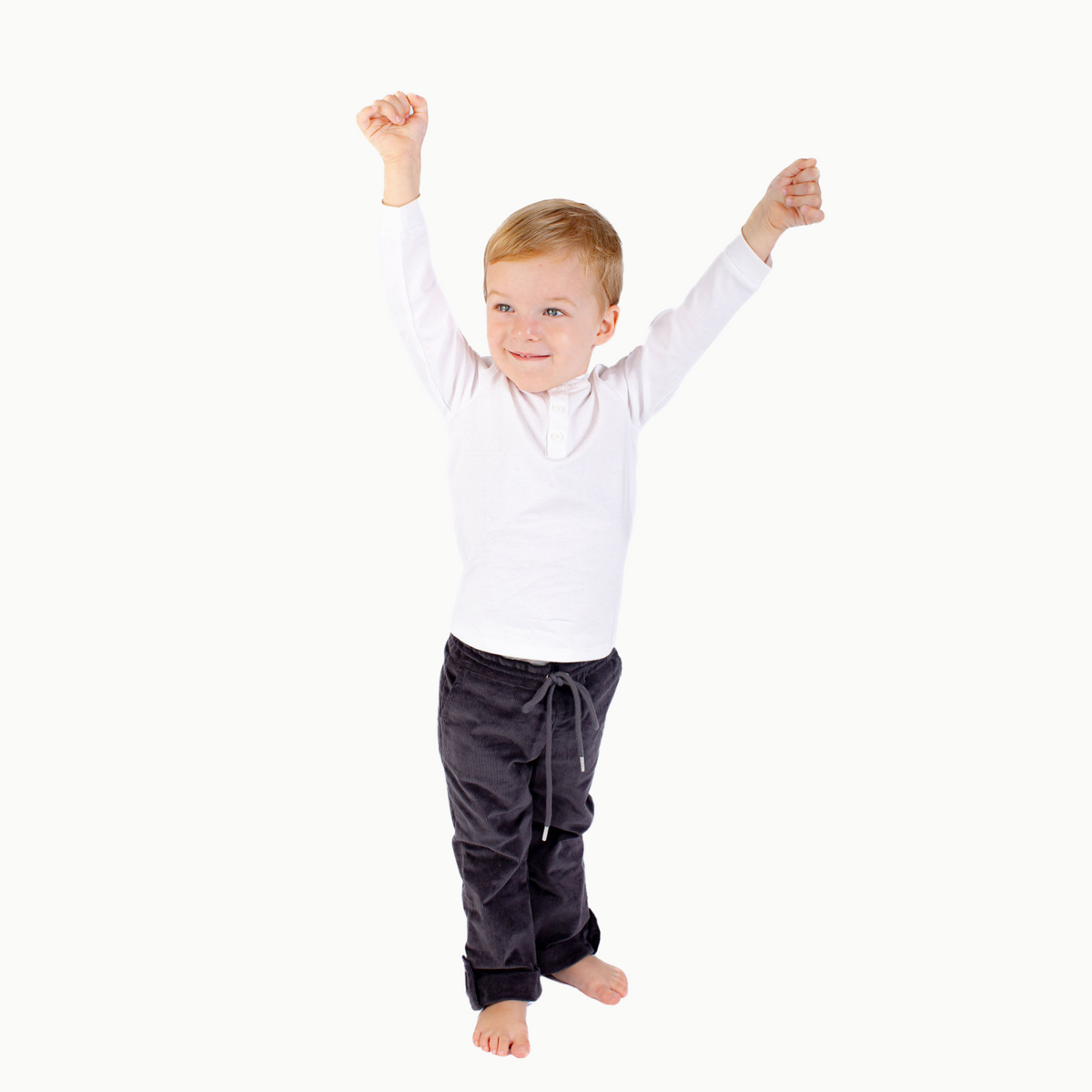 Boys' Corduroy Pants In Dark Gray
