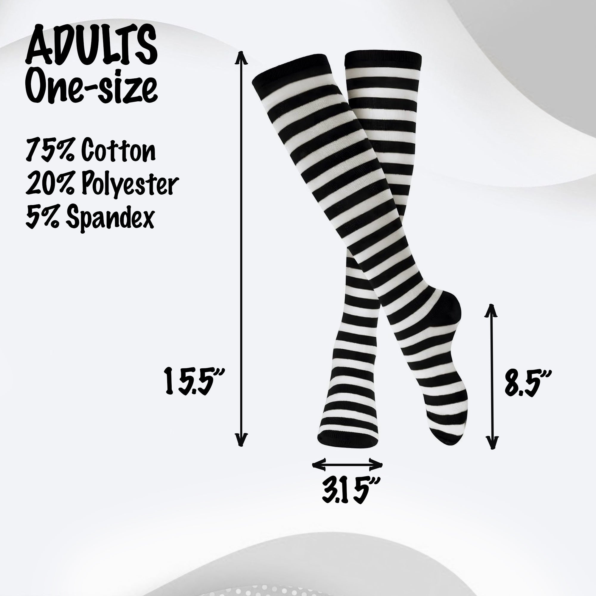 Striped Cotton Socks For Adults