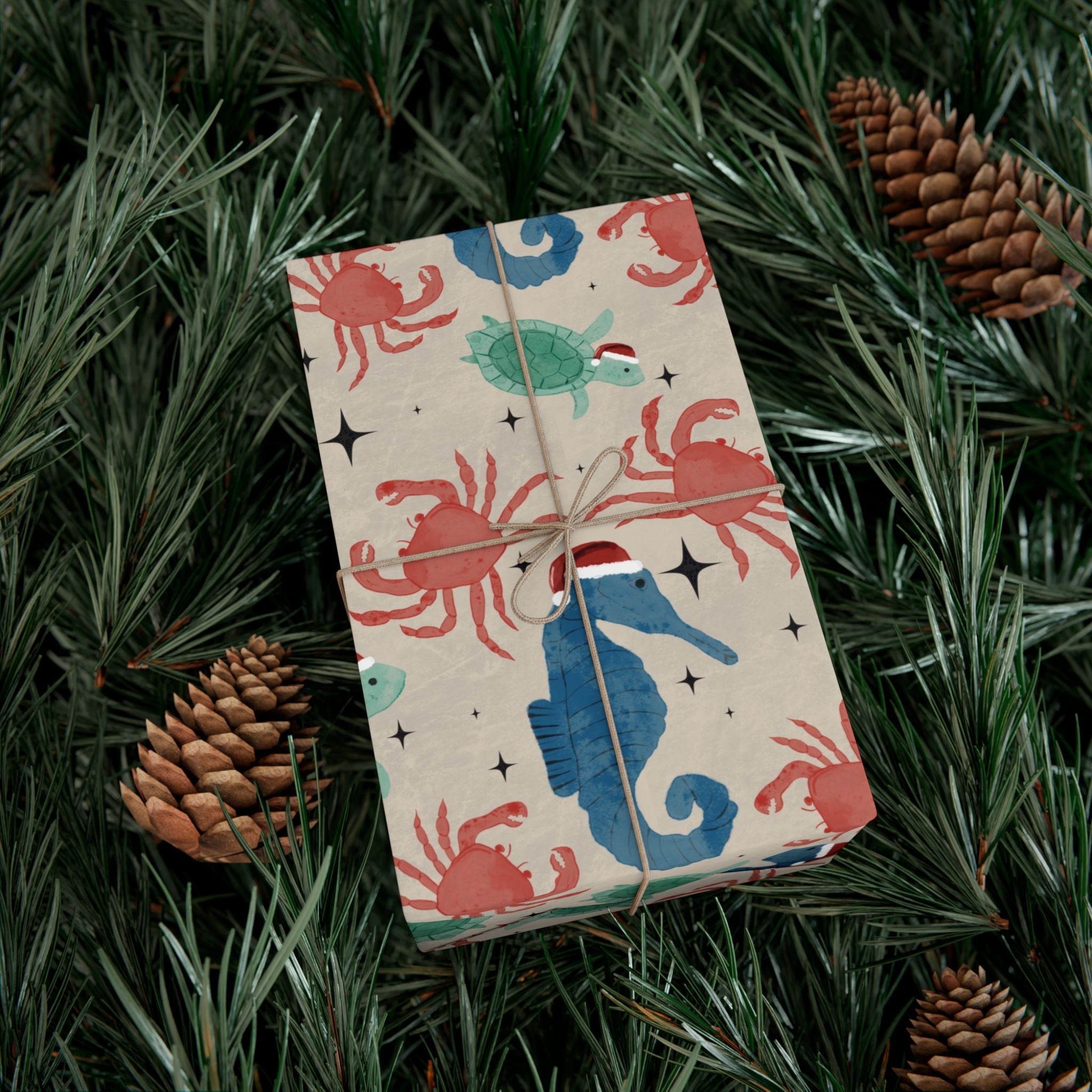 Coastal Christmas Gift Wrap