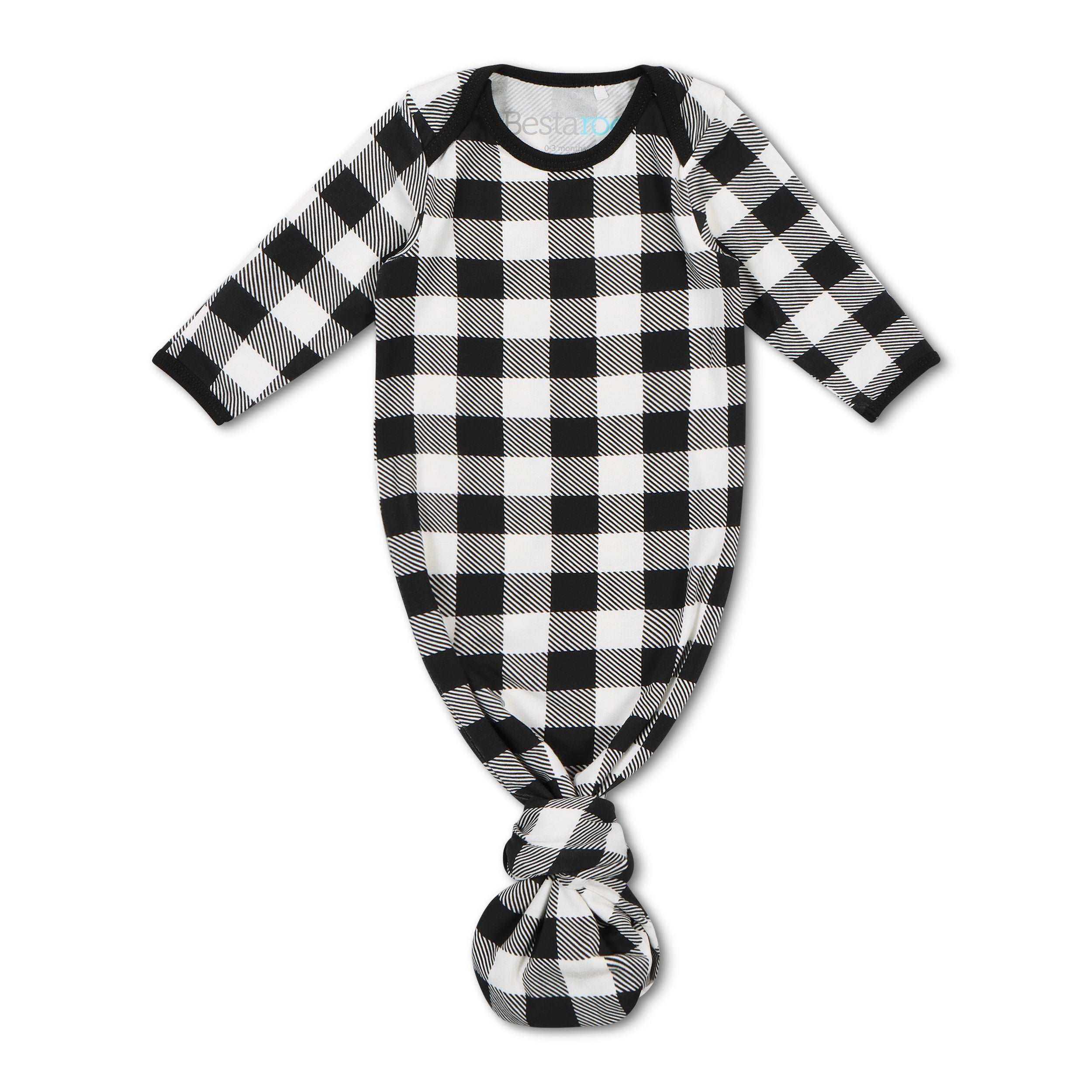 Black And White Plaid Gown