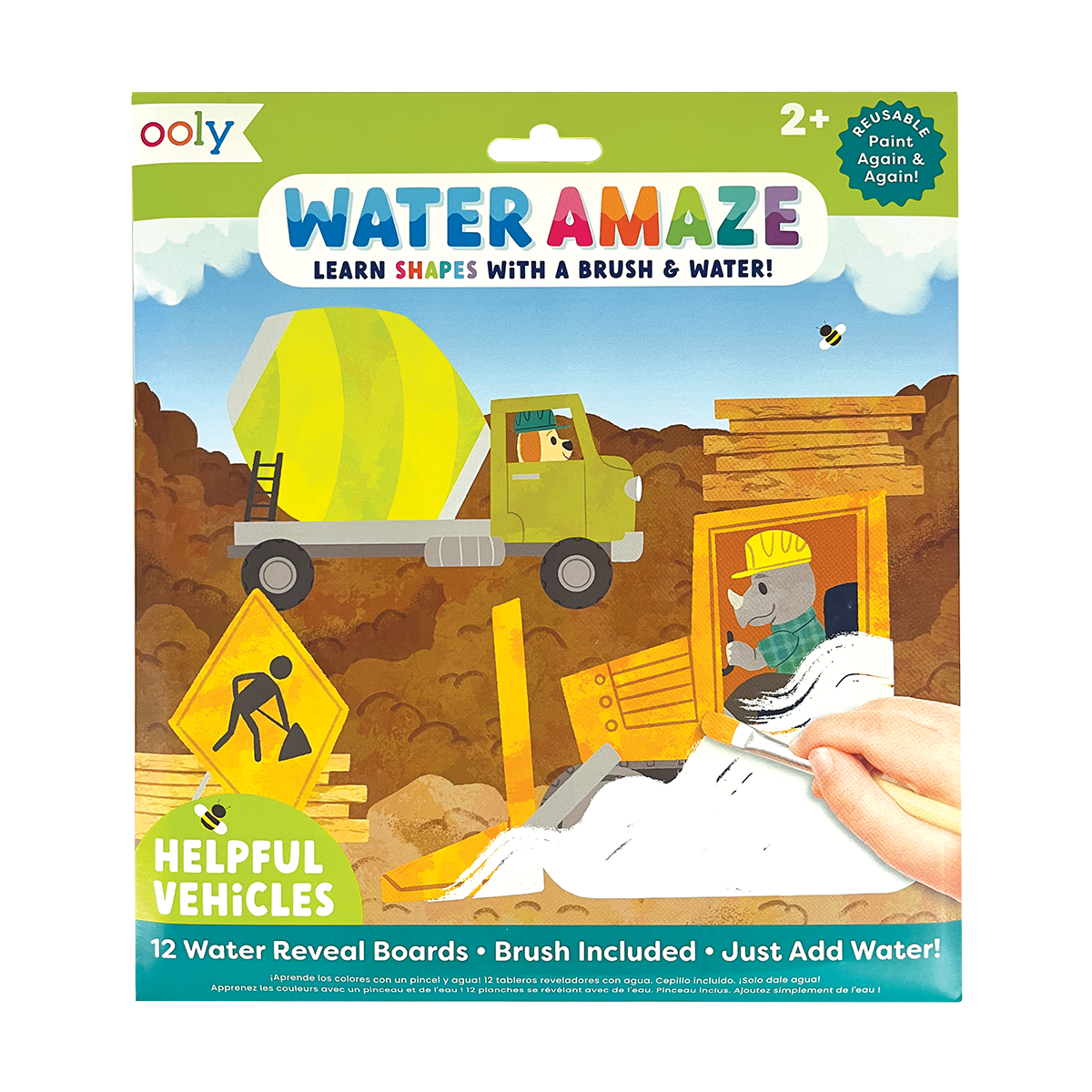 Water Amaze Water Reveal Boards - Helpful Vehicles by OOLY