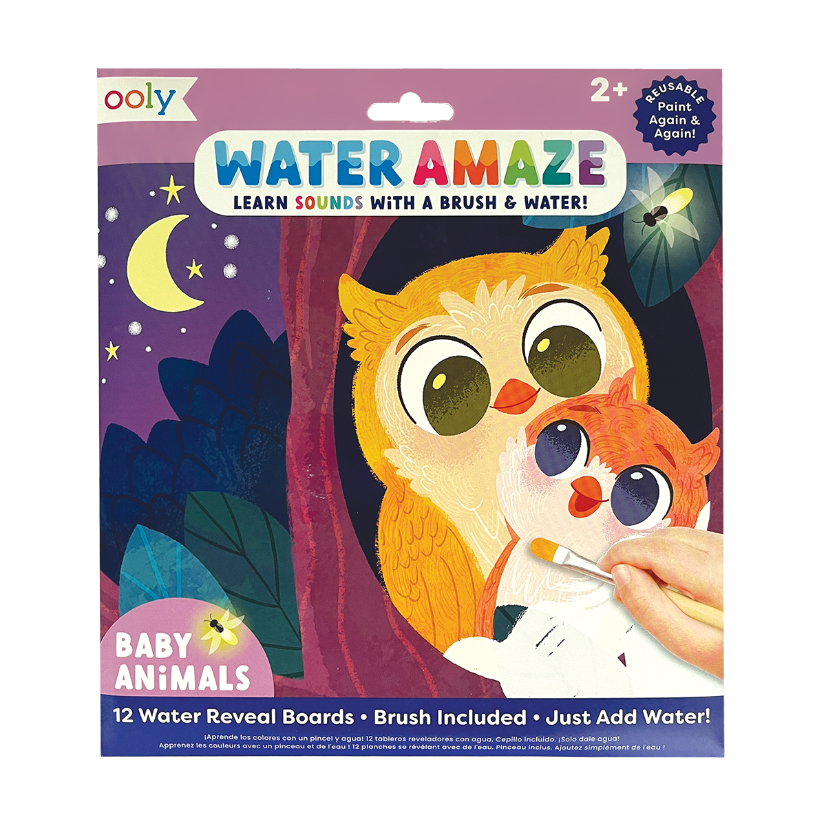 Water Amaze Water Reveal Boards - Baby Animals by OOLY