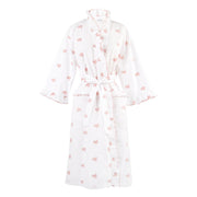 Nancy Cotton Ruffle Embroidered Robe