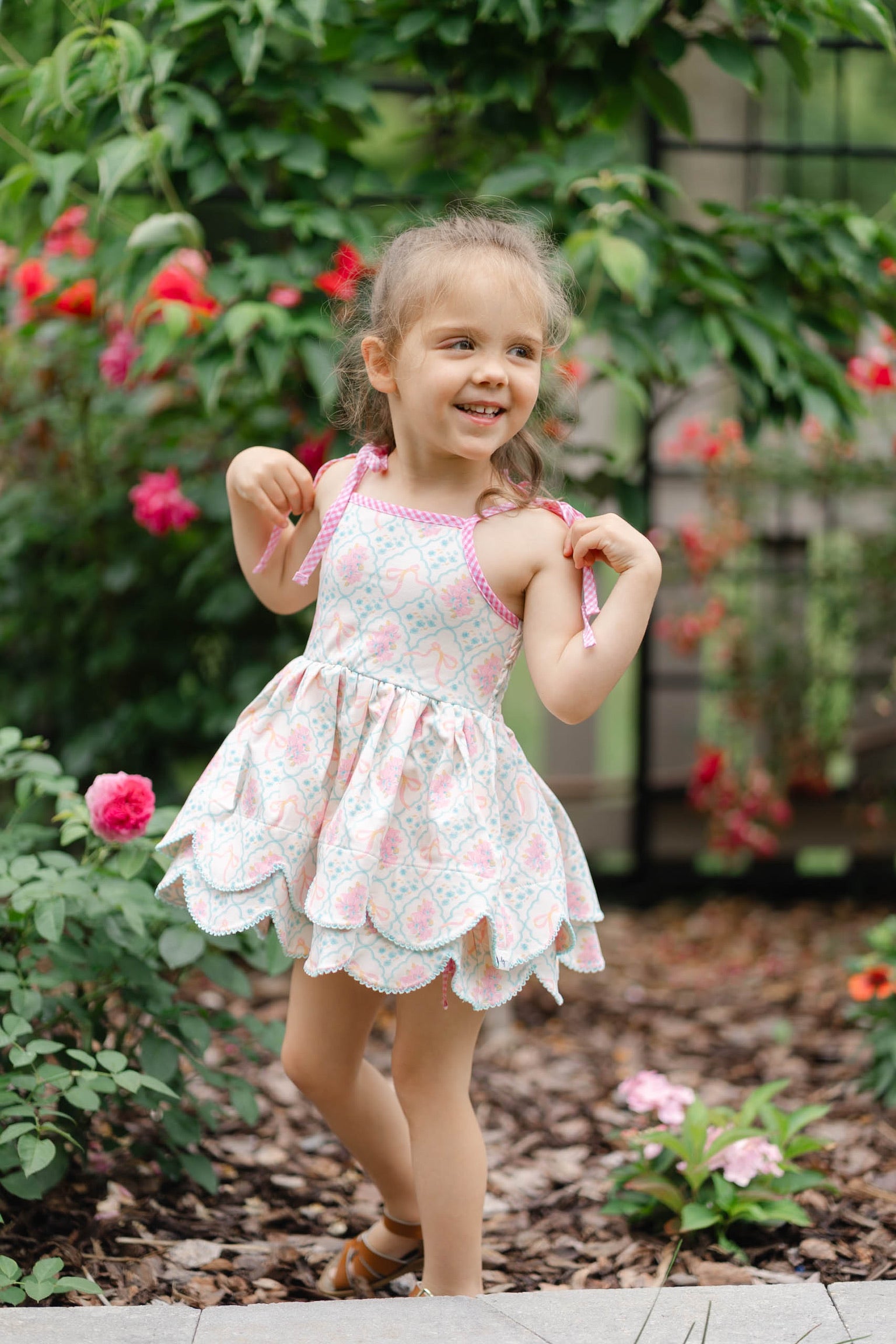 Floral Fancies Scallop Tunic Set