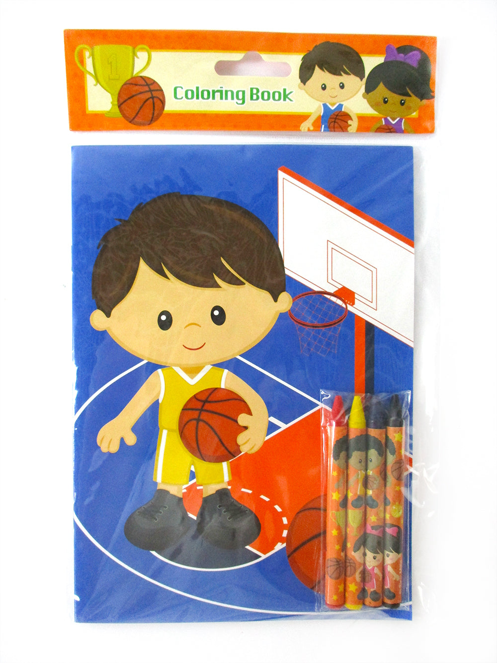 Basketball Coloring Books With Crayons Party Favors - Set Of 6 Or 12