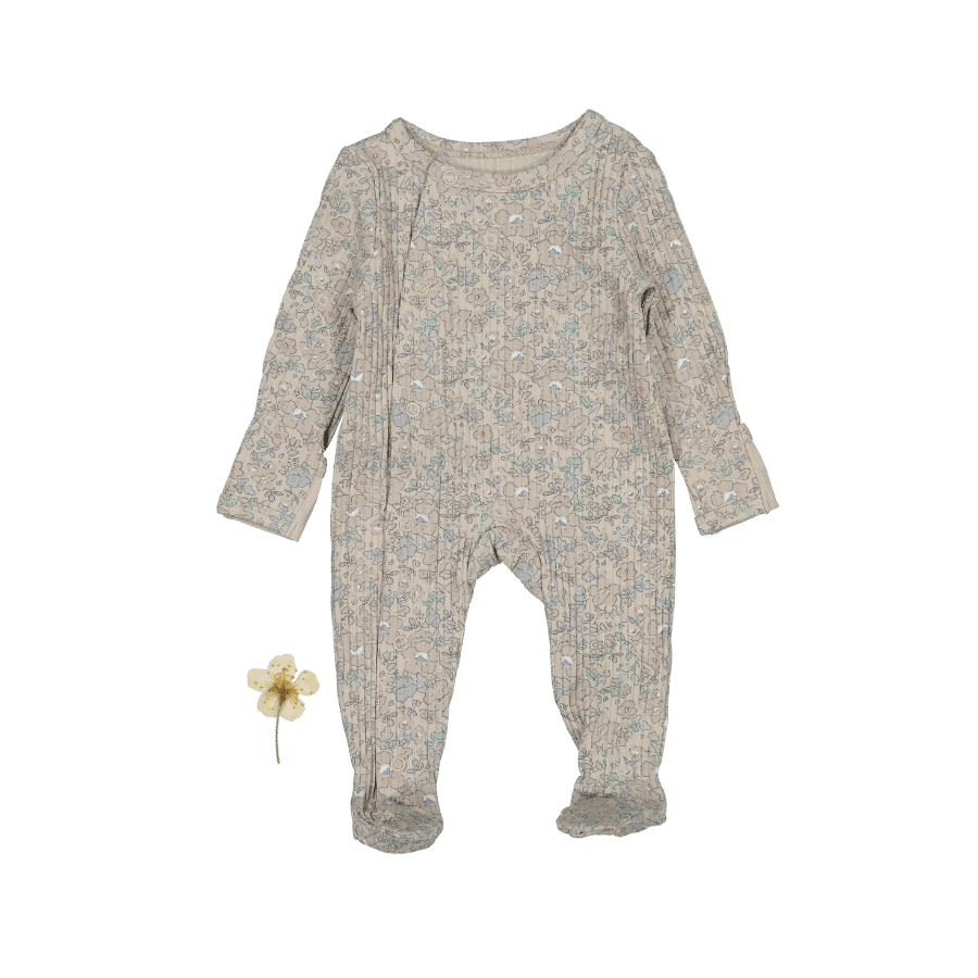 The Printed Snap Romper - Elise Ribbed