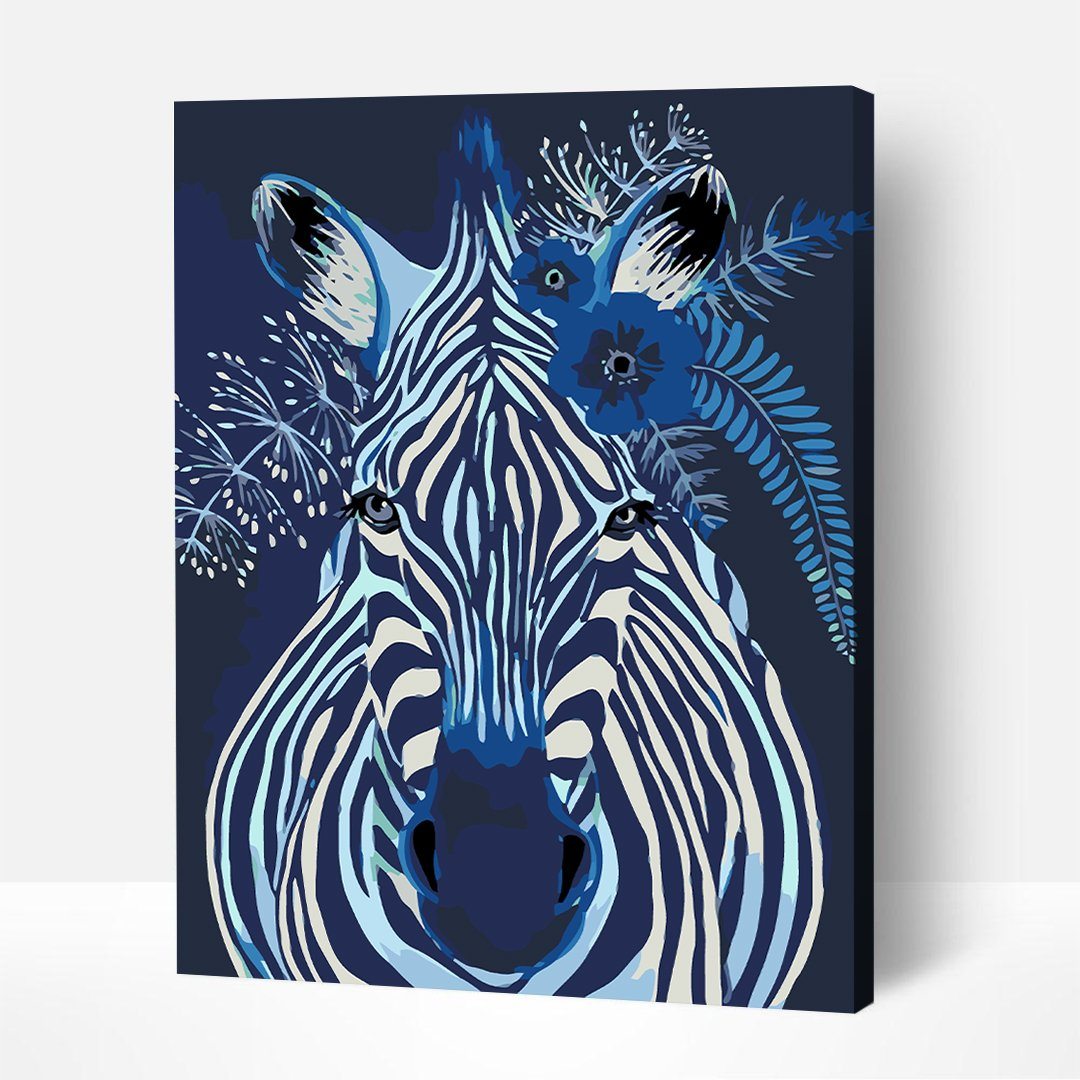 Zebra – Paint By Numbers Kit | Artwille | 14x18 Inch Canvas