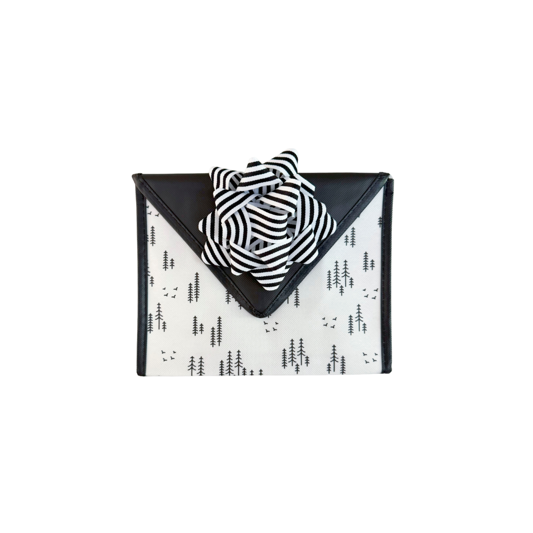 Everbow: Black (reusable Gift Wrap Bags – Sustainable, Foldable, Eco-friendly)