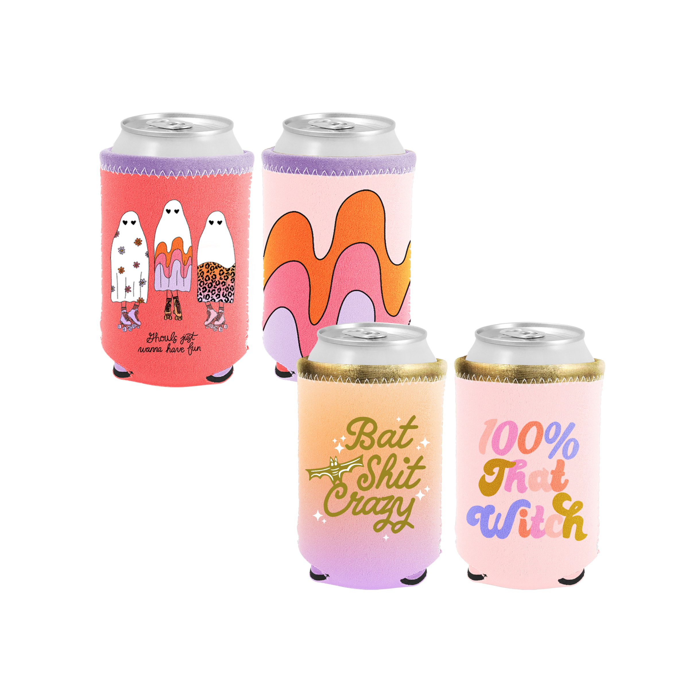 Halloween Reversible Can Cooler