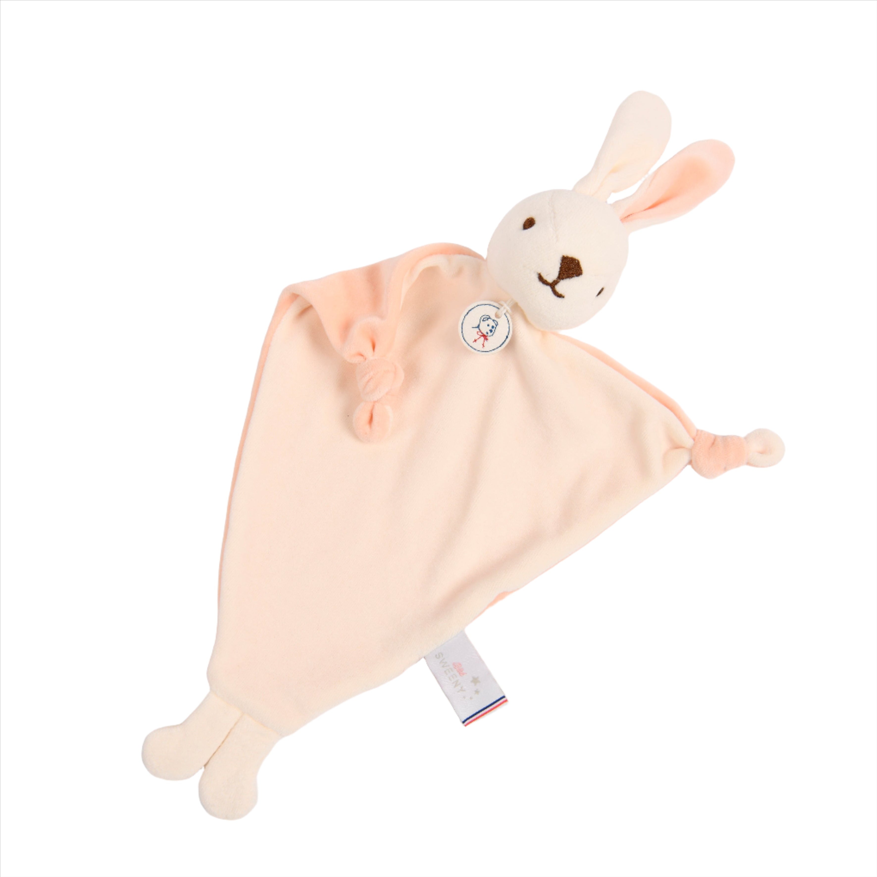 Dou Dou | Pink Velour Bunny (27cm) - Made In France