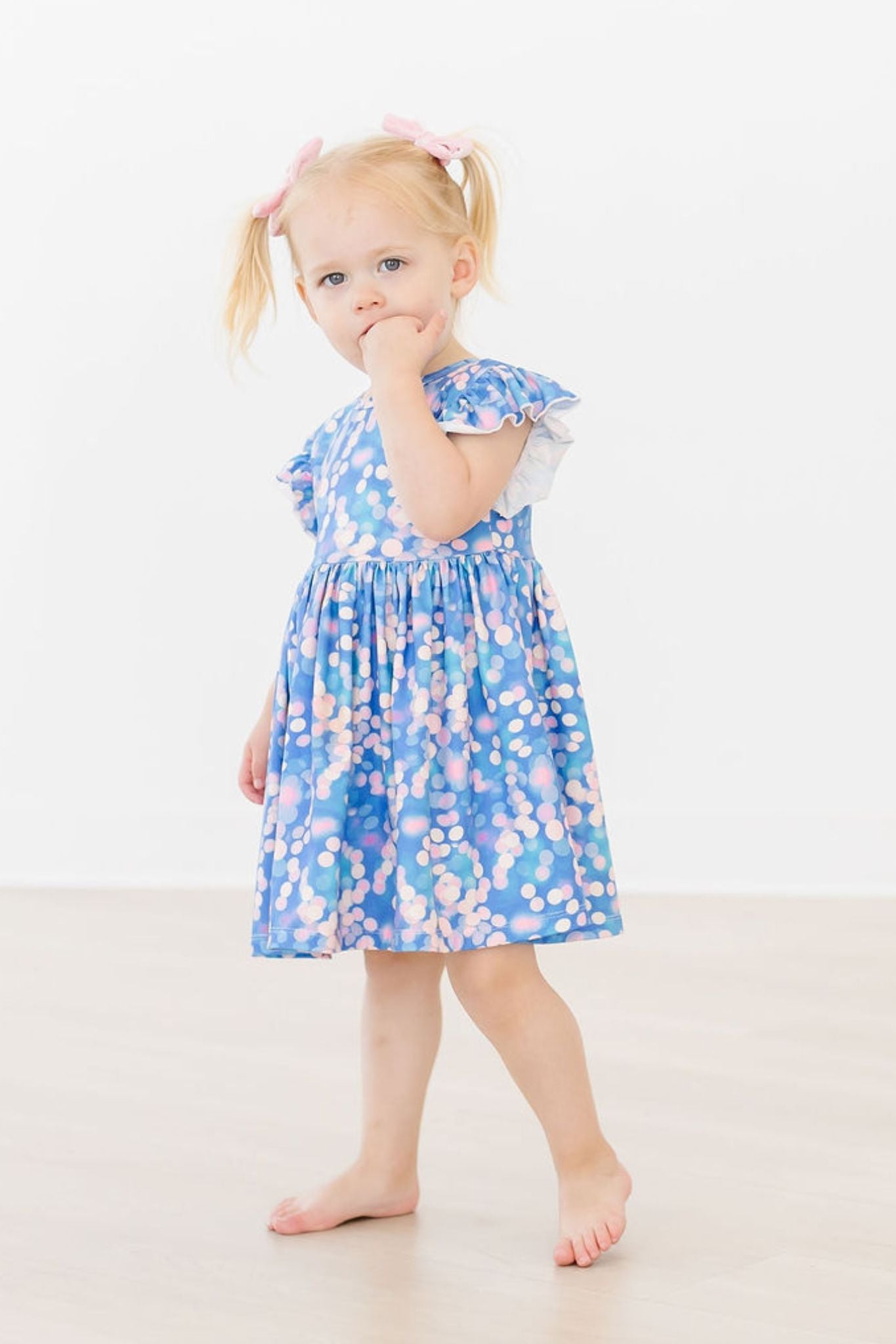 Shimmer & Shine Flutter Sleeve Twirl Dress