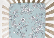 Cartoon Iceberg, White Foliage - Minky / Jersey Crib Sheets
