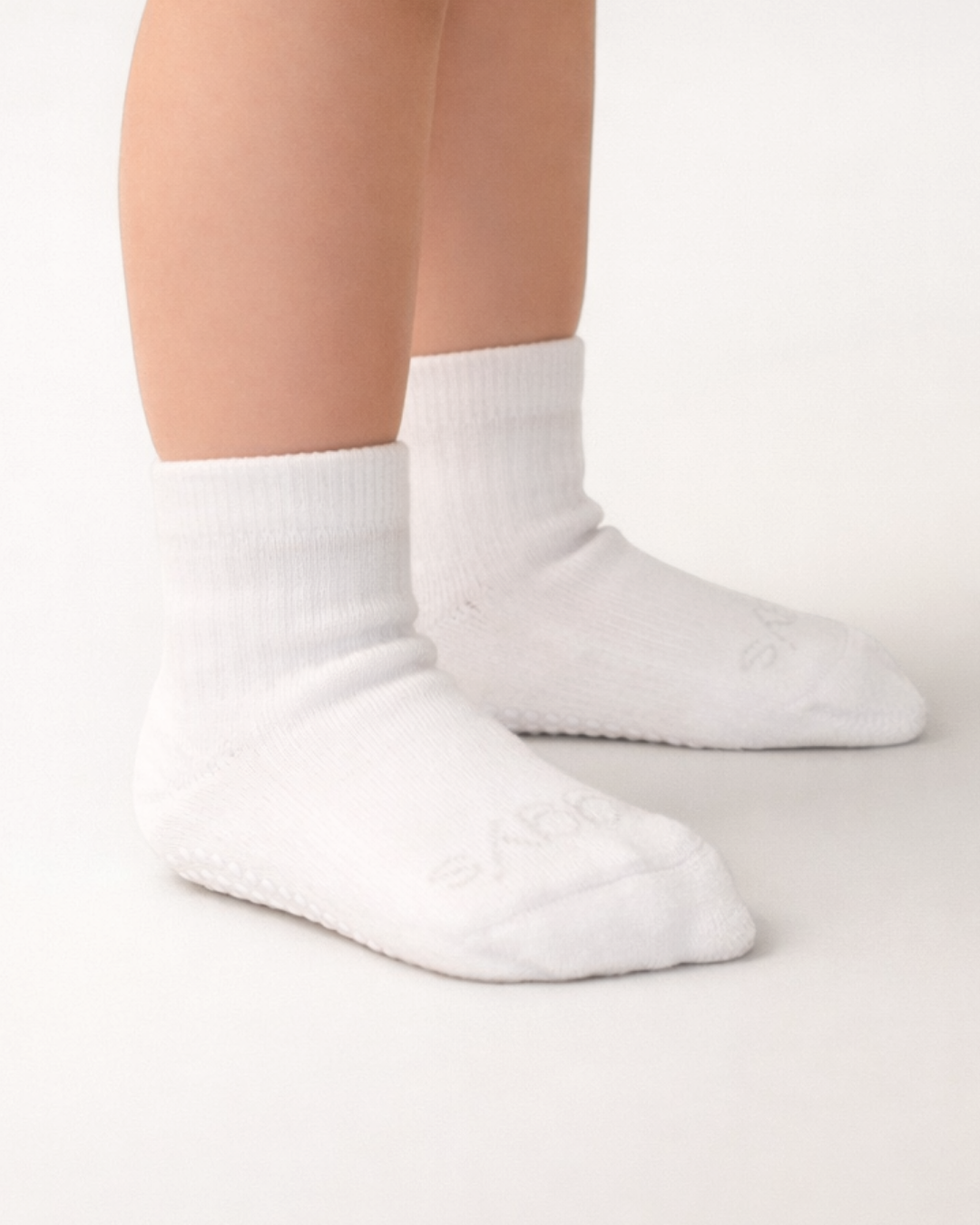 Toddler Gripper Crew Socks 4-pack (12-24 Months) - Oat