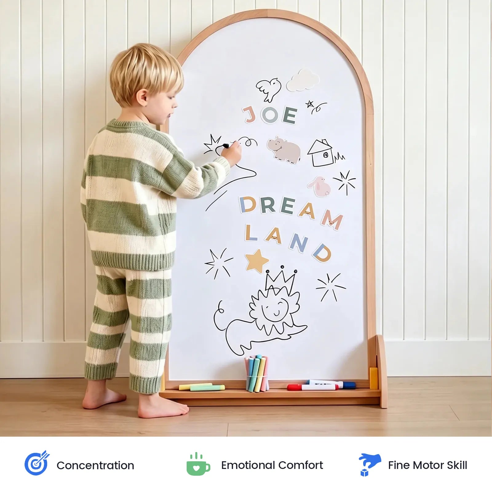 Tiny Land® Double-sided Arched Magnet Chalkboard