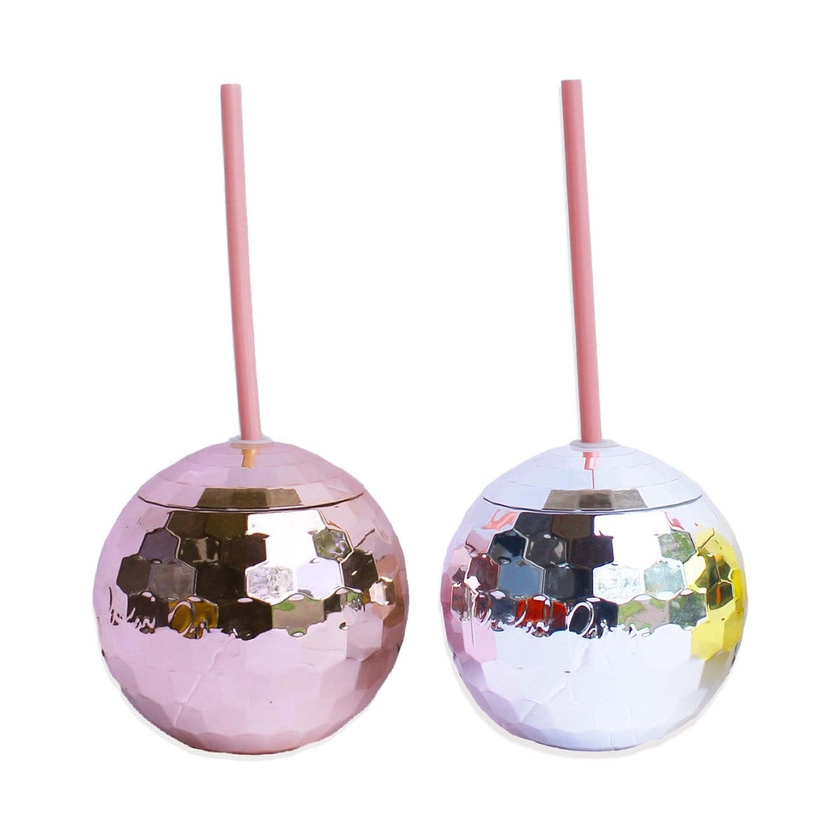 Disco Ball Sipper (silver Or Pink)
