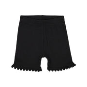 Black Pompom Trim Shorties