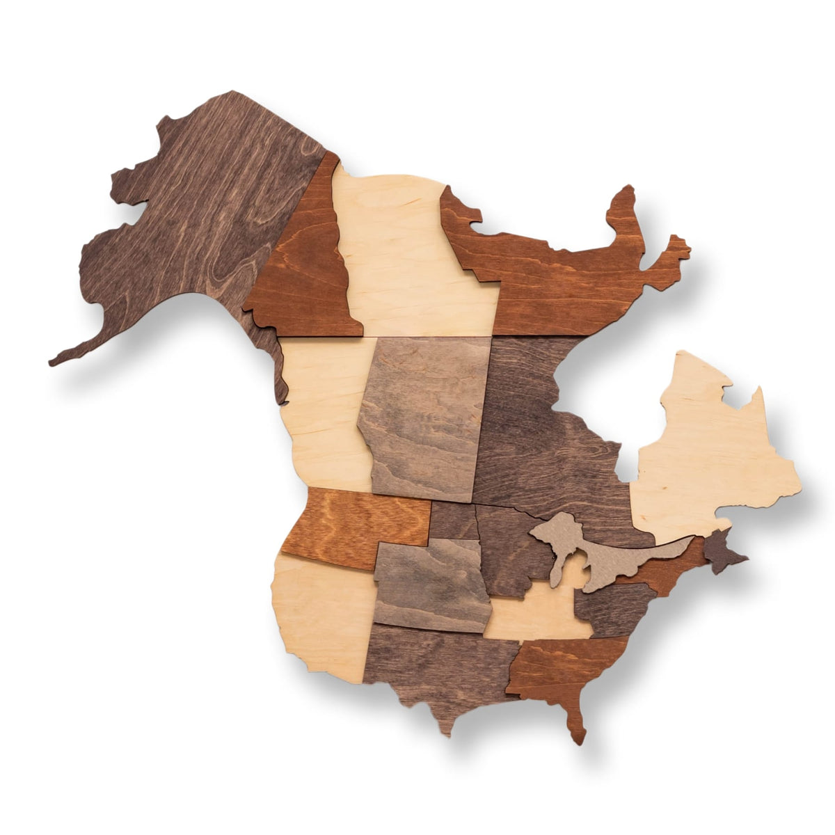 3d Wooden World Map Multicolor