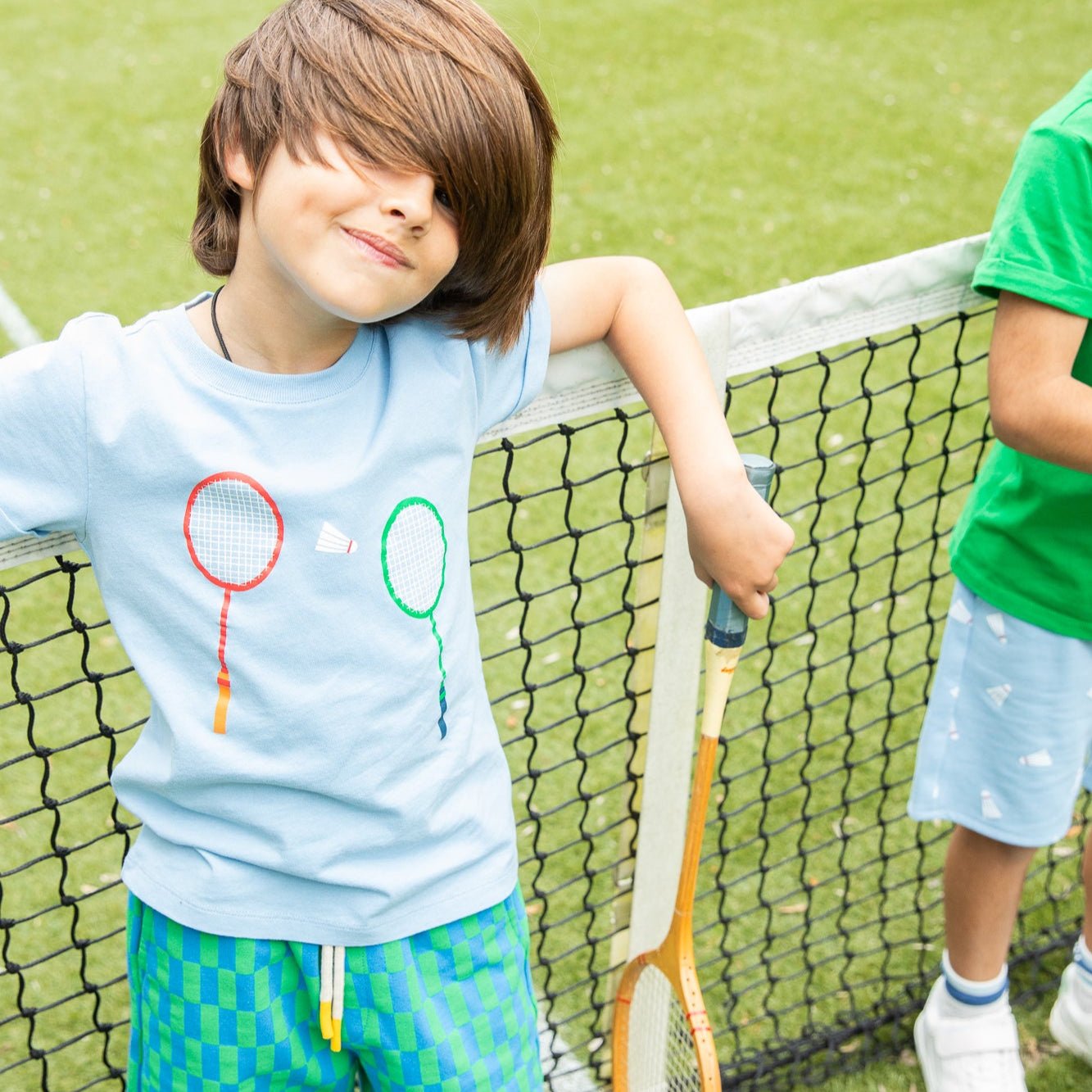 Recycled Cotton Badminton Kid T-shirt
