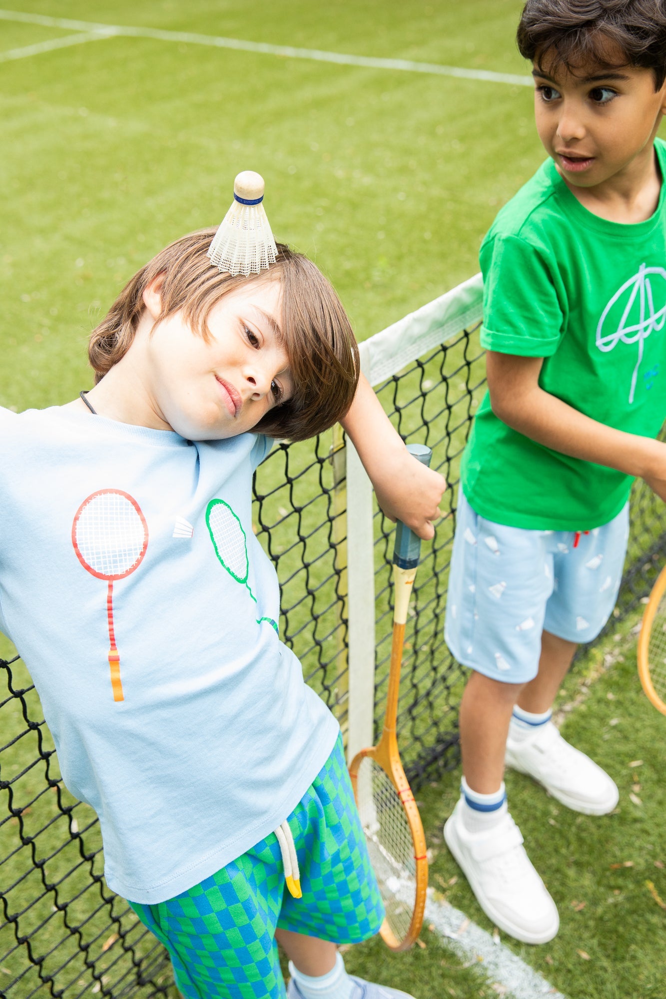 Recycled Cotton Badminton Kid T-shirt