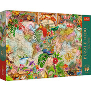 Premium Plus Tea Time: Antique World Map 1000 Piece Puzzle